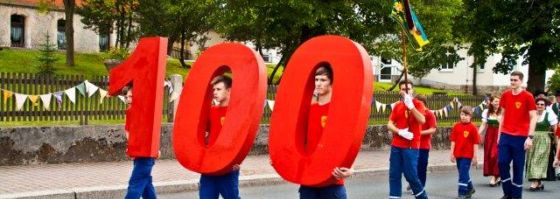 Kirmesfreitag-Festumzug 100 Jahre FF Grünbach/V.